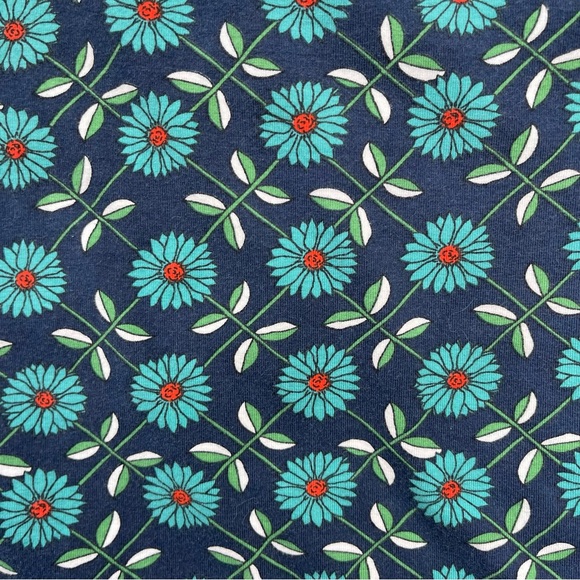 Maeve Anthropologie Floral Blouse Mock Neck button shoulder Cottagecore blue L - Picture 3 of 6